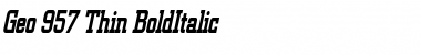 Download Geo 957 Thin BoldItalic Font Title Preview
