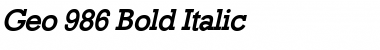 Download Geo 986 Bold Italic Font Title Preview