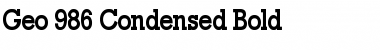 Download Geo 986 Condensed Bold Font Title Preview