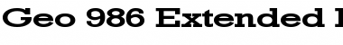 Download Geo 986 Extended Bold Font Title Preview