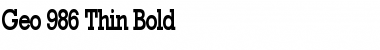 Download Geo 986 Thin Bold Font Title Preview