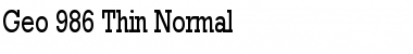 Download Geo 986 Thin Normal Font Title Preview