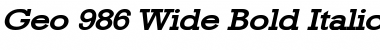 Download Geo 986 Wide Bold Italic Font Title Preview