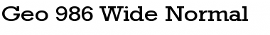Download Geo 986 Wide Normal Font Title Preview