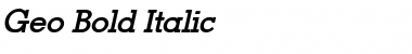 Download Geo Bold Italic Font Title Preview