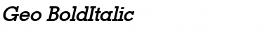 Download Geo BoldItalic Font Title Preview