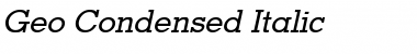 Download Geo Condensed Italic Font Title Preview