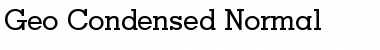 Download Geo Condensed Normal Font Title Preview