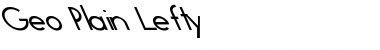 Download Geo Plain Lefty Regular Font Title Preview