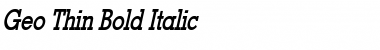 Download Geo Thin Bold Italic Font Title Preview