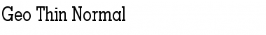 Download Geo Thin Normal Font Title Preview