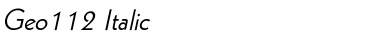 Download Geo112 Italic Font Title Preview