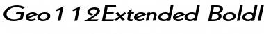 Download Geo112Extended BoldItalic Font Title Preview