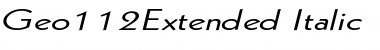 Download Geo112Extended Italic Font Title Preview