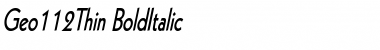 Download Geo112Thin BoldItalic Font Title Preview