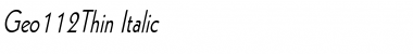 Download Geo112Thin Italic Font Title Preview
