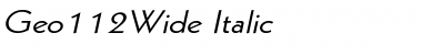 Download Geo112Wide Italic Font Title Preview