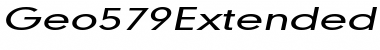 Download Geo579Extended Italic Font Title Preview