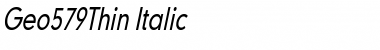 Download Geo579Thin Italic Font Title Preview