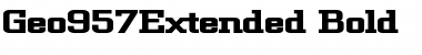 Download Geo957Extended Bold Font Title Preview