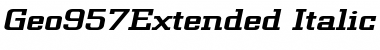 Download Geo957Extended Italic Font Title Preview