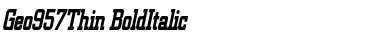 Download Geo957Thin BoldItalic Font Title Preview