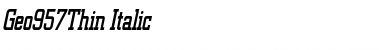 Download Geo957Thin Italic Font Title Preview