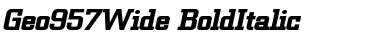 Download Geo957Wide BoldItalic Font Title Preview