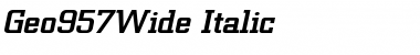 Download Geo957Wide Italic Font Title Preview