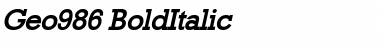 Download Geo986 BoldItalic Font Title Preview