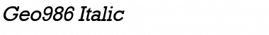 Download Geo986 Italic Font Title Preview