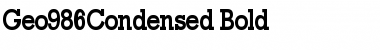 Download Geo986Condensed Bold Font Title Preview