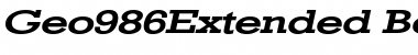 Download Geo986Extended BoldItalic Font Title Preview