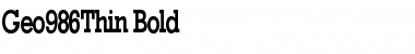 Download Geo986Thin Bold Font Title Preview
