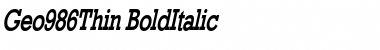 Download Geo986Thin BoldItalic Font Title Preview