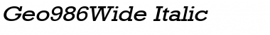 Download Geo986Wide Italic Font Title Preview