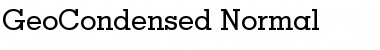Download GeoCondensed Normal Font Title Preview