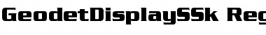 Download GeodetDisplaySSk Regular Font Title Preview