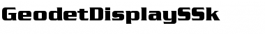 Download GeodetDisplaySSk Regular Font Title Preview