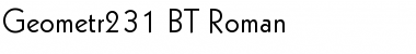 Download Geometr231 BT Roman Font Title Preview