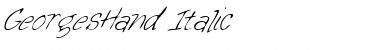 Download GeorgesHand Italic Font Title Preview