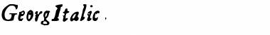 Download Georg Medium Italic Font Title Preview