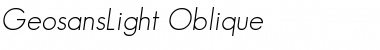 Download GeosansLight Medium Italic Font Title Preview