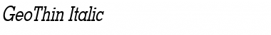Download GeoThin Italic Font Title Preview