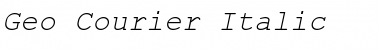 Download Geo_Courier Italic Font Title Preview
