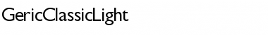 Download GericClassicLight Regular Font Title Preview