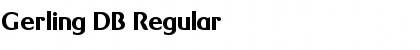 Download Gerling DB Regular Font Title Preview