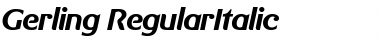 Download Gerling RegularItalic Font Title Preview