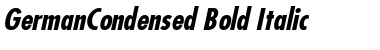 Download GermanCondensed Bold Italic Font Title Preview
