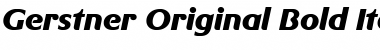 Download Gerstner BQ Bold Italic Font Title Preview